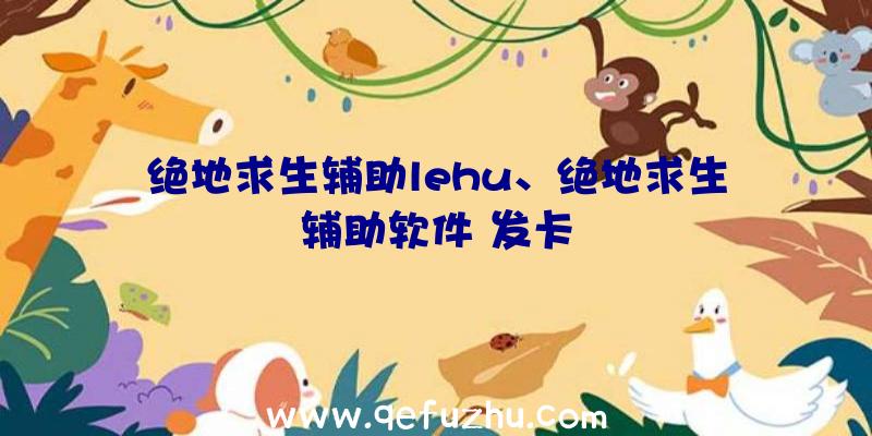 绝地求生辅助lehu、绝地求生辅助软件