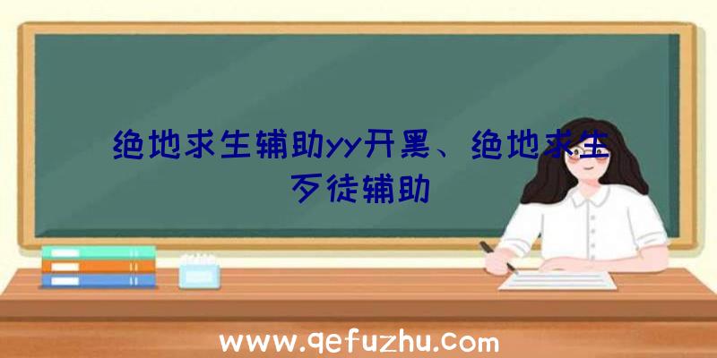 绝地求生辅助yy开黑、绝地求生歹徒辅助