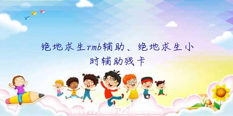 绝地求生rmb辅助、绝地求生小时辅助残卡