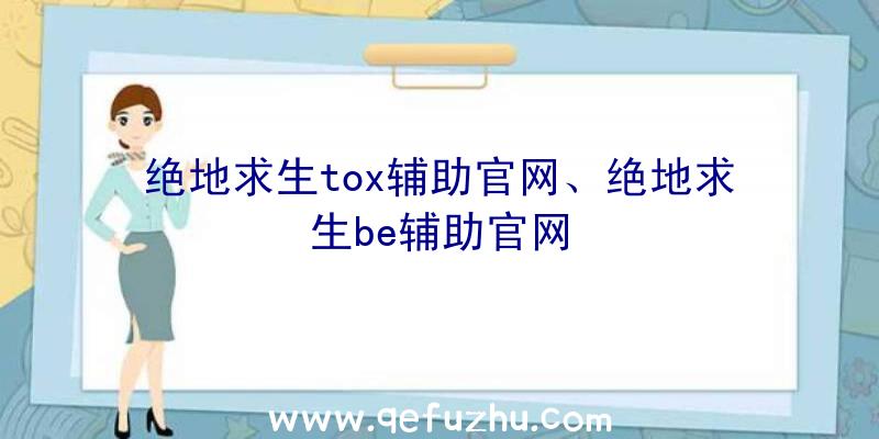 绝地求生tox辅助官网、绝地求生be辅助官网