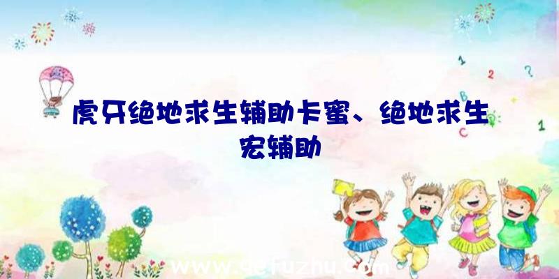 虎牙绝地求生辅助卡蜜、绝地求生宏辅助