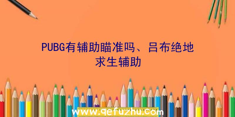 PUBG有辅助瞄准吗、吕布绝地求生辅助