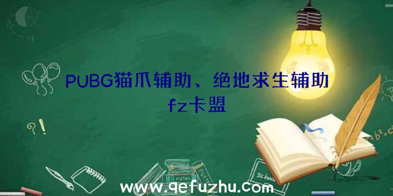 PUBG猫爪辅助、绝地求生辅助fz卡盟