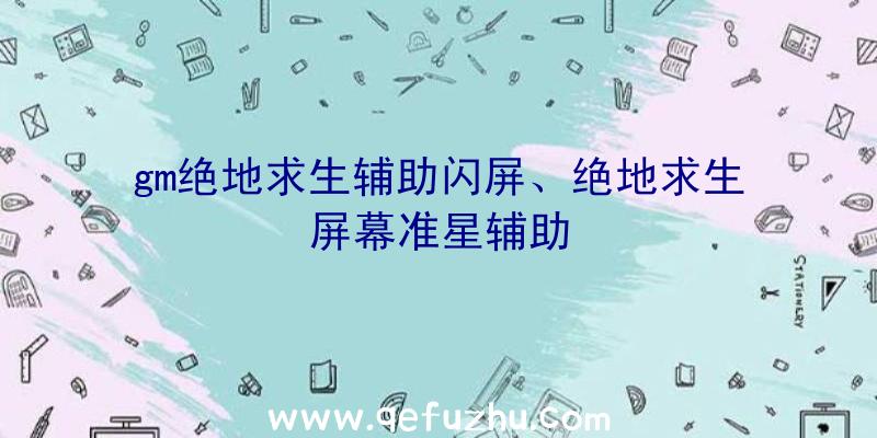gm绝地求生辅助闪屏、绝地求生屏幕准星辅助