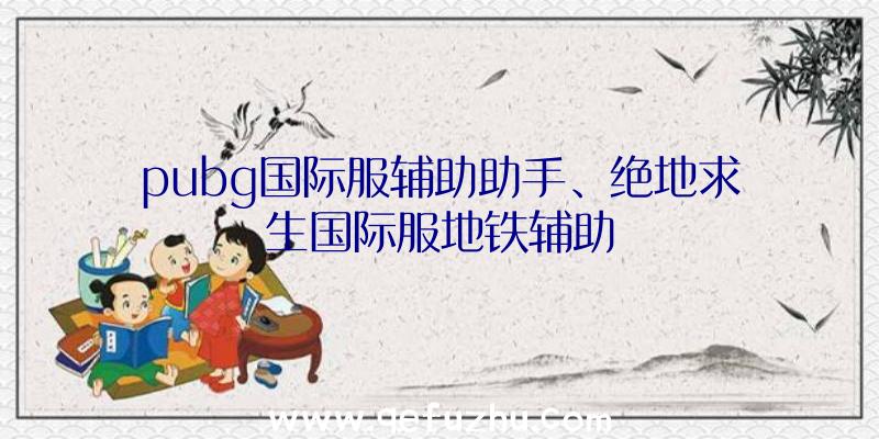 pubg国际服辅助助手、绝地求生国际服地铁辅助