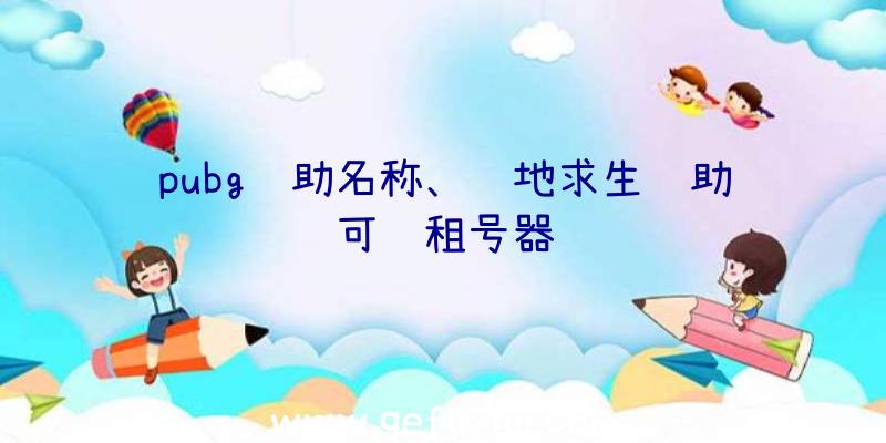 pubg辅助名称、绝地求生辅助可过租号器