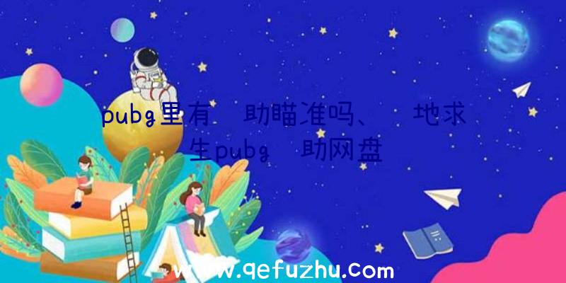 pubg里有辅助瞄准吗、绝地求生pubg辅助网盘