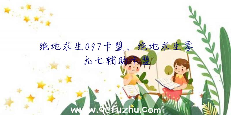 绝地求生097卡盟、绝地求生零九七辅助卡盟