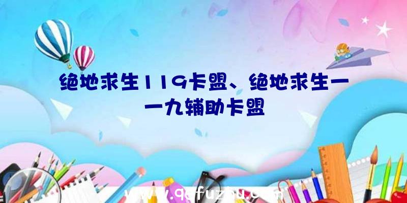 绝地求生119卡盟、绝地求生一一九辅助卡盟