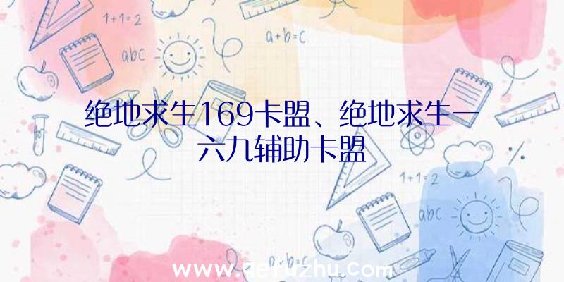 绝地求生169卡盟、绝地求生一六九辅助卡盟