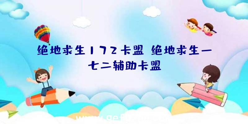 绝地求生172卡盟、绝地求生一七二辅助卡盟