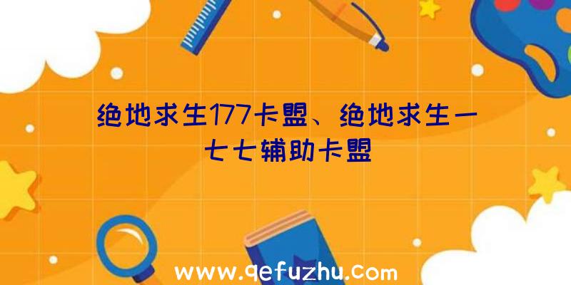 绝地求生177卡盟、绝地求生一七七辅助卡盟