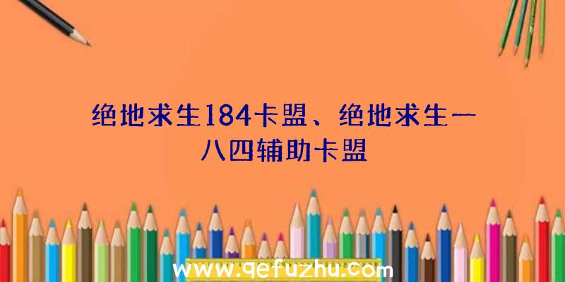 绝地求生184卡盟、绝地求生一八四辅助卡盟