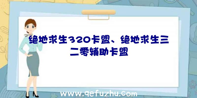 绝地求生320卡盟、绝地求生三二零辅助卡盟