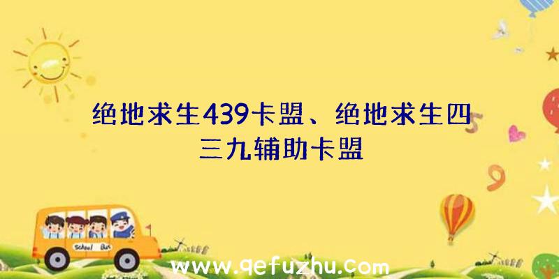 绝地求生439卡盟、绝地求生四三九辅助卡盟