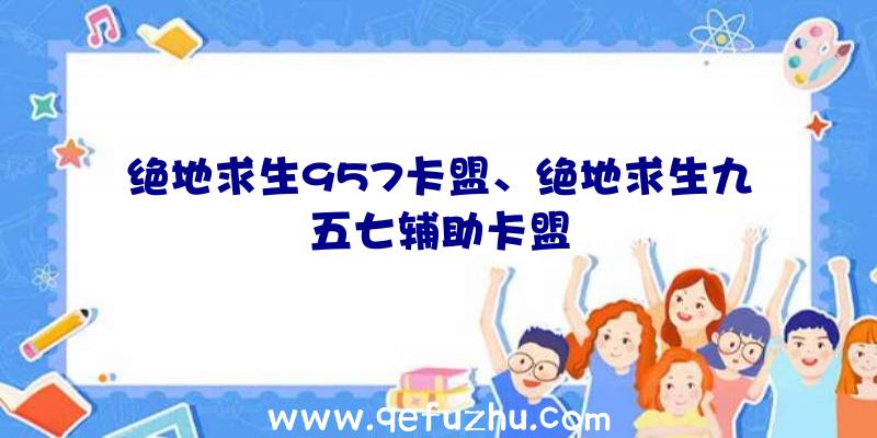 绝地求生957卡盟、绝地求生九五七辅助卡盟