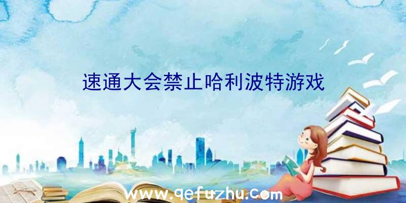 速通大会禁止哈利波特游戏